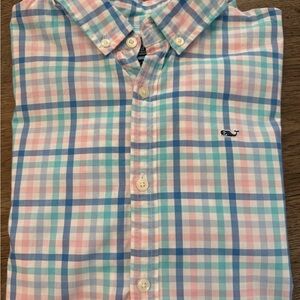 Vineyard Vines Pastel Plaid Cotton Button-Down Shirt